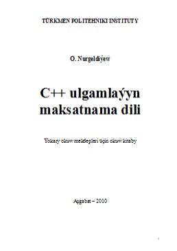 C++ ulgamlaýyn maksatnama dili